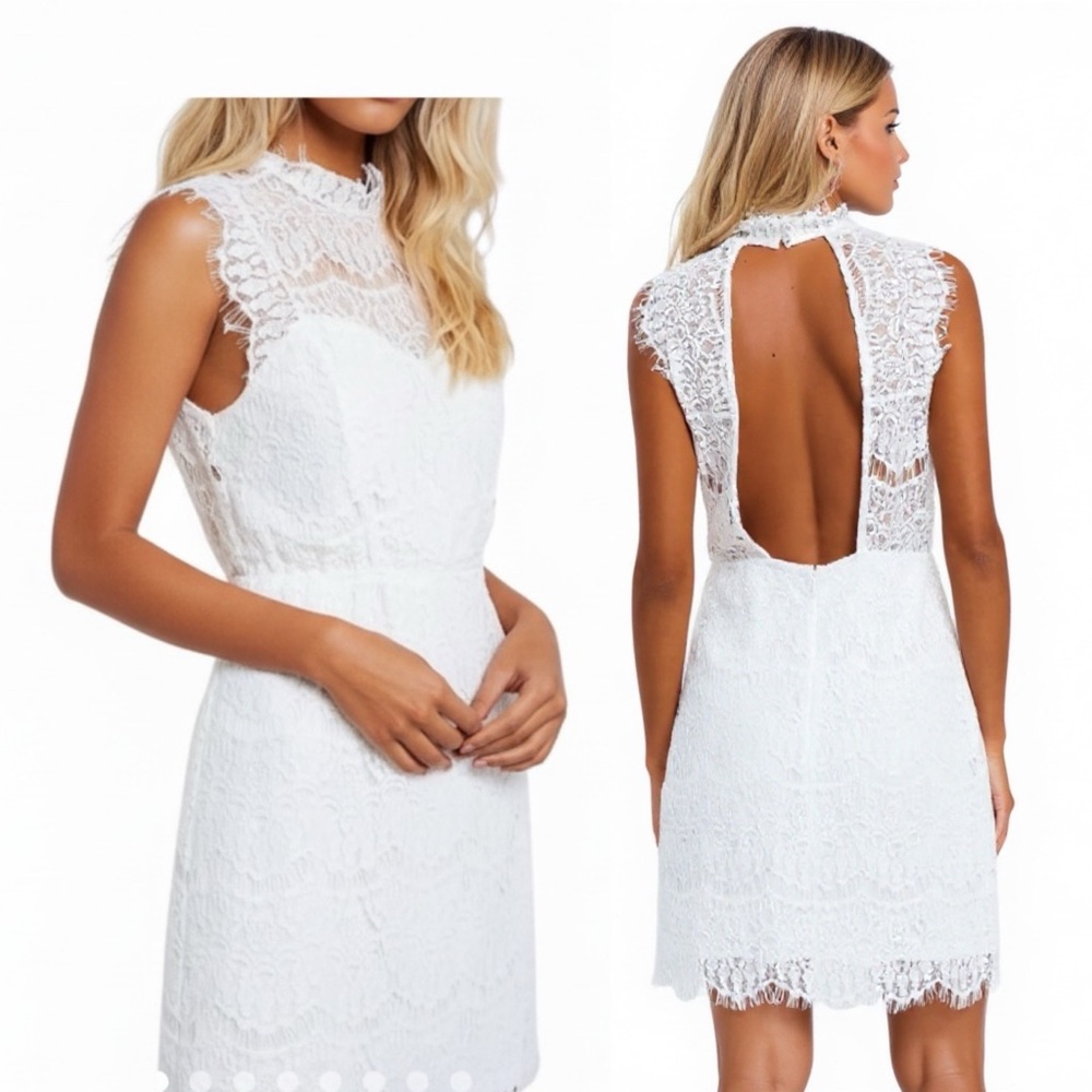Free People Daydream white high neck backless dress-- sold out online